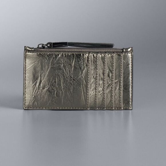 New Simply Vera Vera Wang Amboy Metallic Wallet - Picture 1 of 4